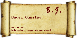 Bausz Gusztáv névjegykártya