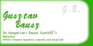 gusztav bausz business card